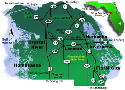 Citrus County Florida Map